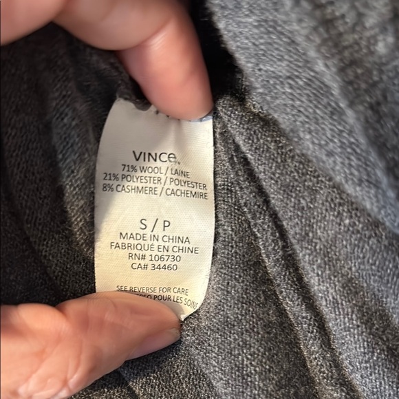 Vince Gray Long Sleeve cashmere wool Relaxed Sweatshirt - Picture 4 of 6